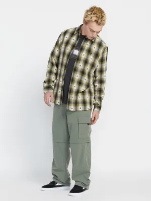 Volcom Skate Vitals Simon Bannerot Woven Flannel Expedition Green Volcom