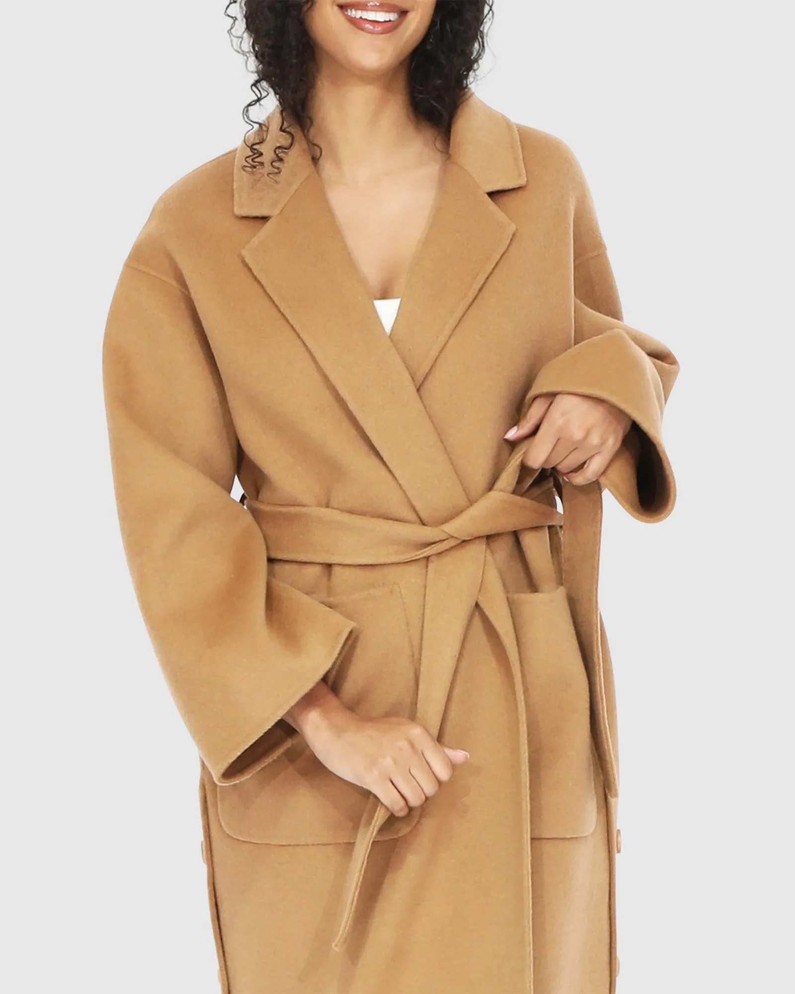 Wide Awake Split Hem Overcoat