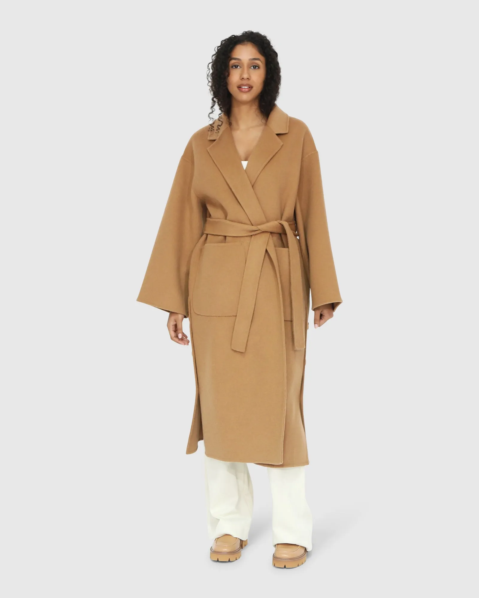 Wide Awake Split Hem Overcoat