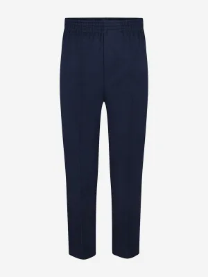 Zeco Boys School Full Elastic Pull Up Trousers in Navy